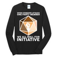 We All Roll For Initiative DnD Dice BLM Tall Long Sleeve T-Shirt