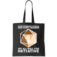 We All Roll For Initiative DnD Dice BLM Tote Bag