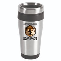 We All Roll For Initiative DnD Dice BLM 16oz Travel Tumbler