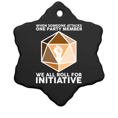 We All Roll For Initiative DnD Dice BLM Ceramic Star Ornament