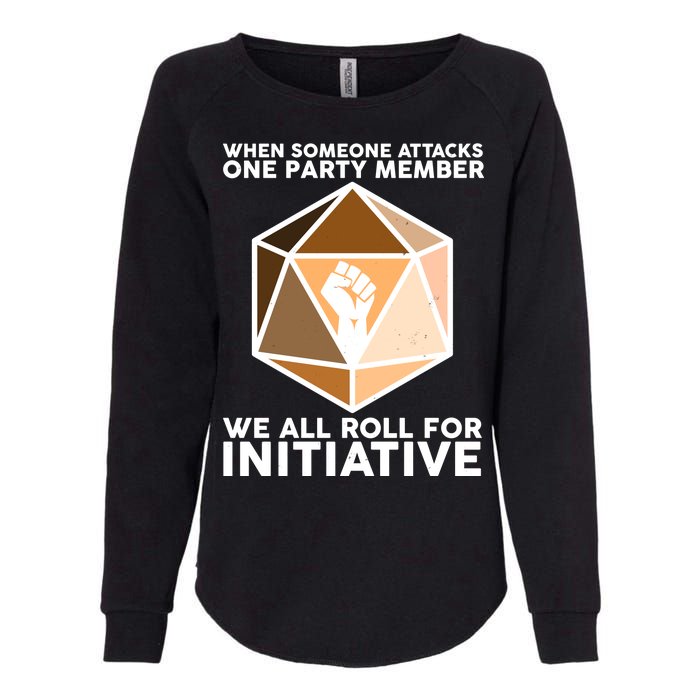 We All Roll For Initiative DnD Dice BLM Womens California Wash Sweatshirt