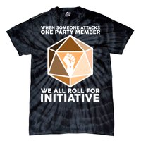 We All Roll For Initiative DnD Dice BLM Tie-Dye T-Shirt