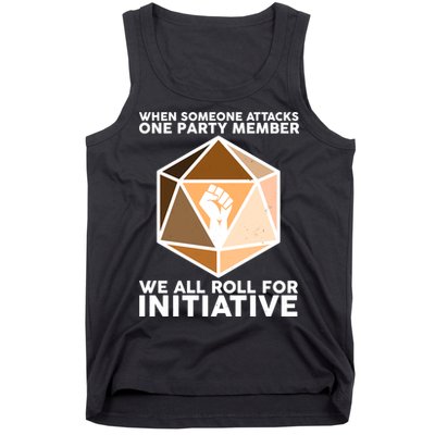 We All Roll For Initiative DnD Dice BLM Tank Top