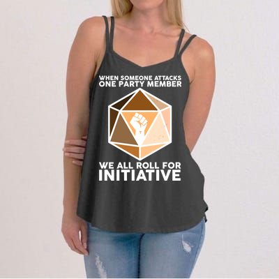 We All Roll For Initiative DnD Dice BLM Women's Strappy Tank