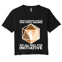 We All Roll For Initiative DnD Dice BLM Crop Top