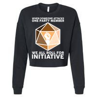 We All Roll For Initiative DnD Dice BLM Cropped Pullover Crew