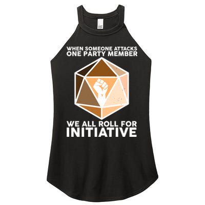 We All Roll For Initiative DnD Dice BLM Women's Perfect Tri Rocker Tank