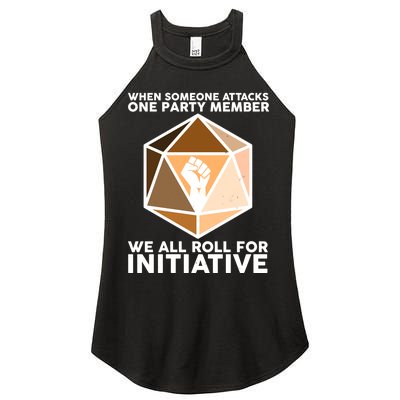 We All Roll For Initiative DnD Dice BLM Women's Perfect Tri Rocker Tank