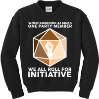 We All Roll For Initiative DnD Dice BLM Kids Sweatshirt