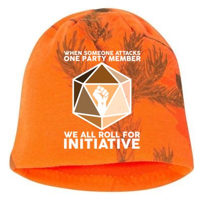 We All Roll For Initiative DnD Dice BLM Kati - Camo Knit Beanie