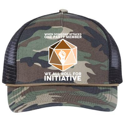 We All Roll For Initiative DnD Dice BLM Retro Rope Trucker Hat Cap