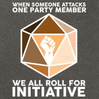 We All Roll For Initiative DnD Dice BLM Cotton Canvas Backpack