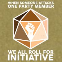 We All Roll For Initiative DnD Dice BLM Garment-Dyed Women's Muscle Tee