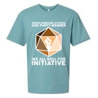 We All Roll For Initiative DnD Dice BLM Sueded Cloud Jersey T-Shirt