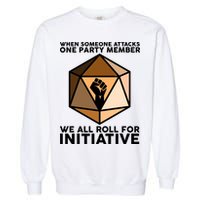 We All Roll For Initiative DnD Dice BLM Garment-Dyed Sweatshirt