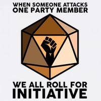 We All Roll For Initiative DnD Dice BLM Garment-Dyed Sweatshirt