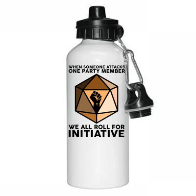 We All Roll For Initiative DnD Dice BLM Aluminum Water Bottle 