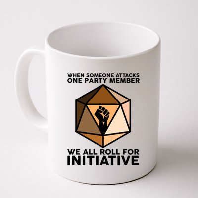 We All Roll For Initiative DnD Dice BLM Coffee Mug