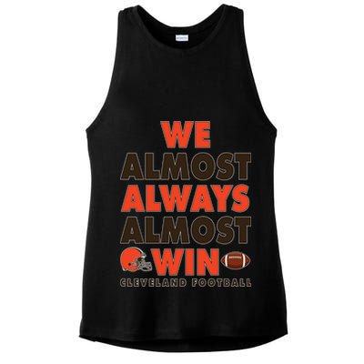 We Almost Always Almost Win Cleveland Football Ladies PosiCharge Tri-Blend Wicking Tank
