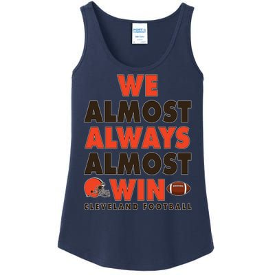 We Almost Always Almost Win Cleveland Football Ladies Essential Tank