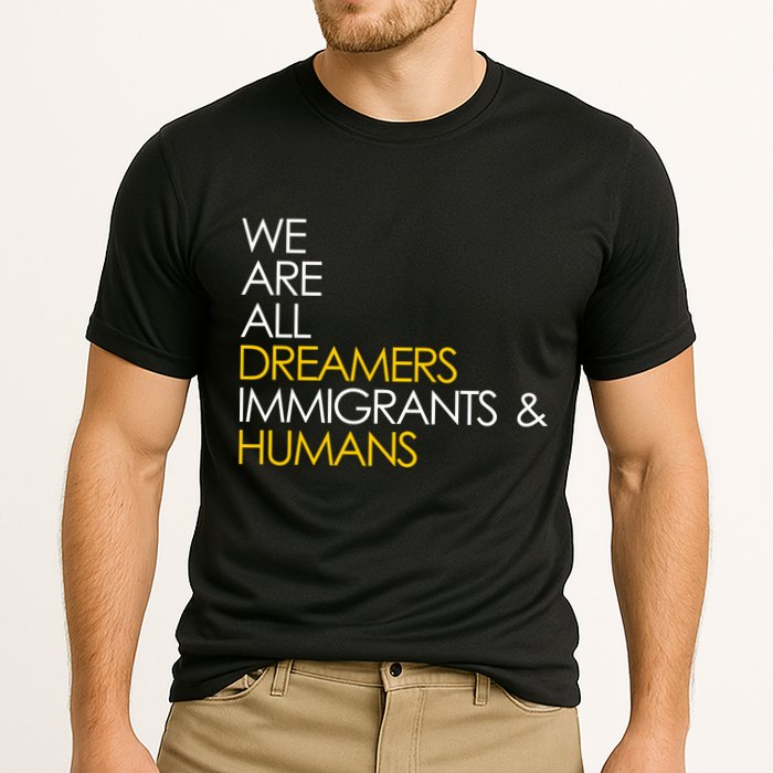 We are All Dreamers Immigrants and Humans Cooling Performance Crew T-Shirt