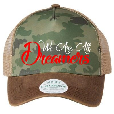 We are All Dreamers Script Logo Support DACA Legacy Tie Dye Trucker Hat