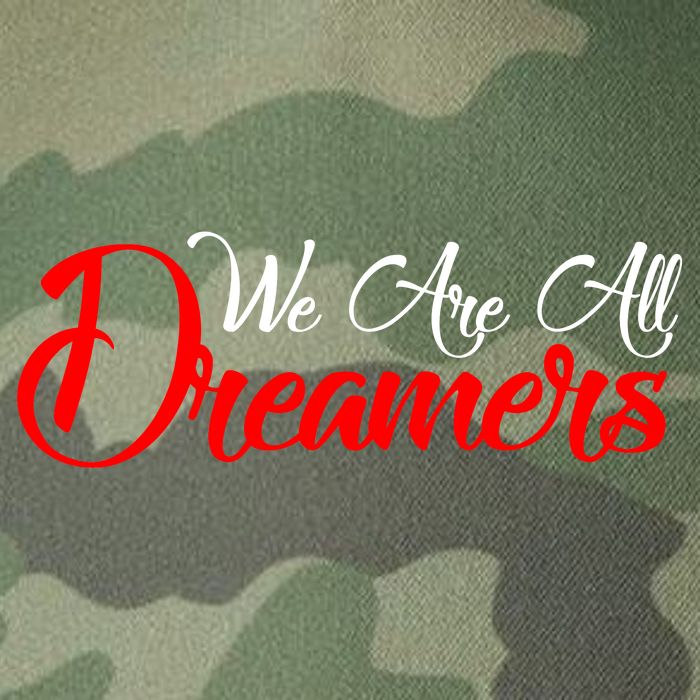 We are All Dreamers Script Logo Support DACA Legacy Tie Dye Trucker Hat