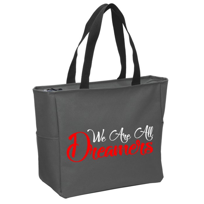 We are All Dreamers Script Logo Support DACA Zip Tote Bag