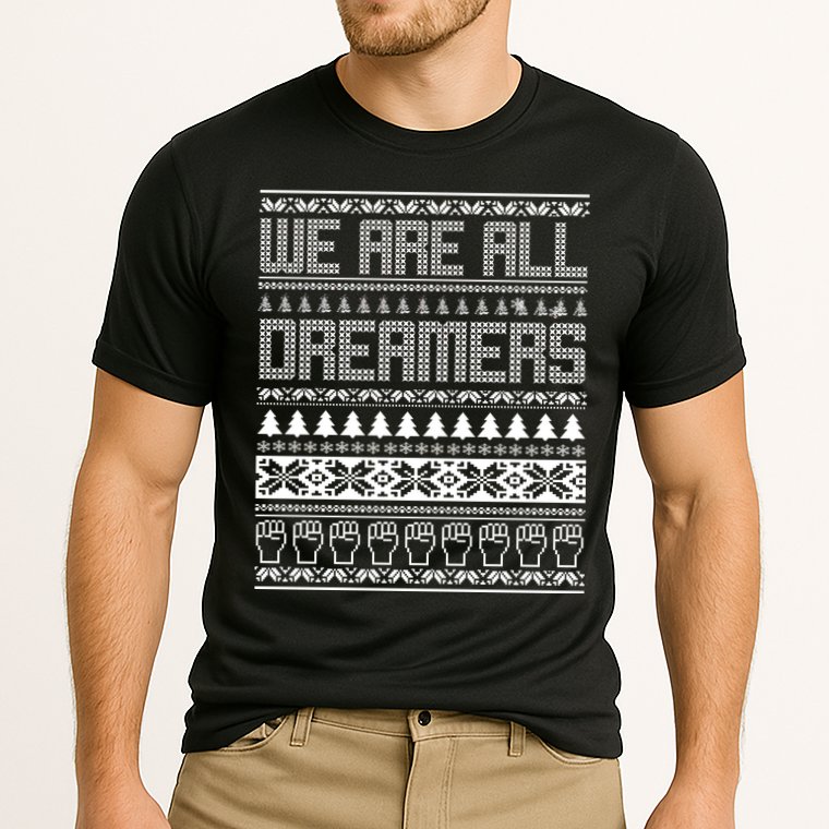 We Are All Dreamers Ugly Christmas Cooling Performance Crew T-Shirt