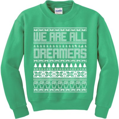 We Are All Dreamers Ugly Christmas Kids Sweatshirt