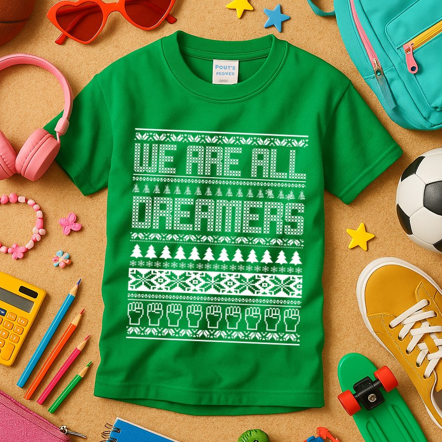 We Are All Dreamers Ugly Christmas Kids T-Shirt