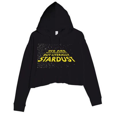 We Are Not Figuratively But Literally Stardust Crop Fleece Hoodie