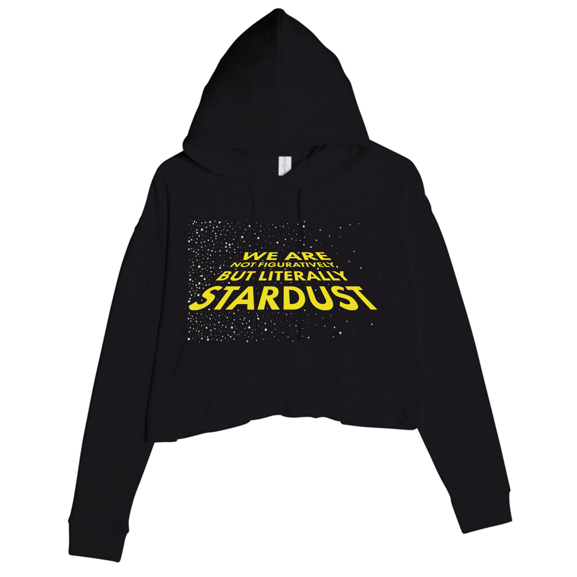 We Are Not Figuratively But Literally Stardust Crop Fleece Hoodie