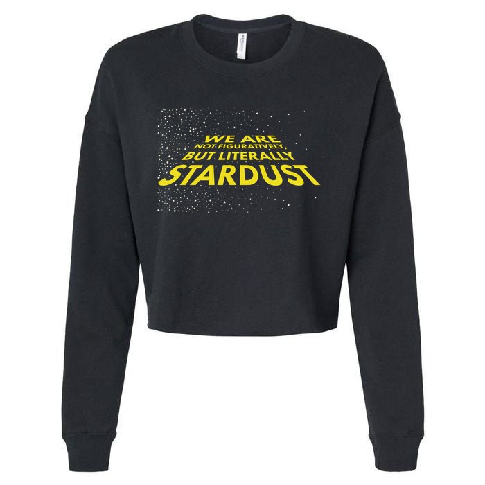 We Are Not Figuratively But Literally Stardust Cropped Pullover Crew