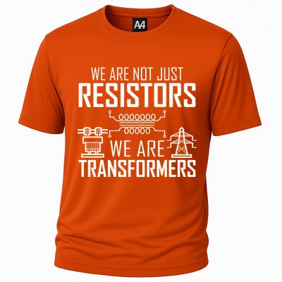 We Are Not Just Resistors We Are Transformers Science Cooling Performance Crew T-Shirt