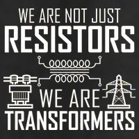 We Are Not Just Resistors We Are Transformers Science Garment-Dyed Heavyweight T-Shirt
