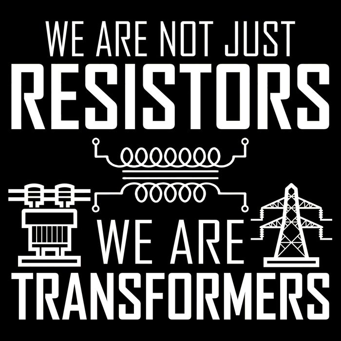 We Are Not Just Resistors We Are Transformers Science Cooling Performance Crew T-Shirt