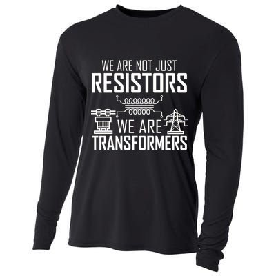 We Are Not Just Resistors We Are Transformers Science Cooling Performance Long Sleeve Crew