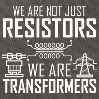 We Are Not Just Resistors We Are Transformers Science Cotton Canvas Backpack