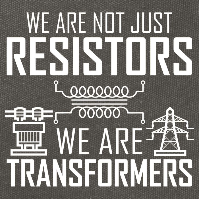 We Are Not Just Resistors We Are Transformers Science Cotton Canvas Backpack