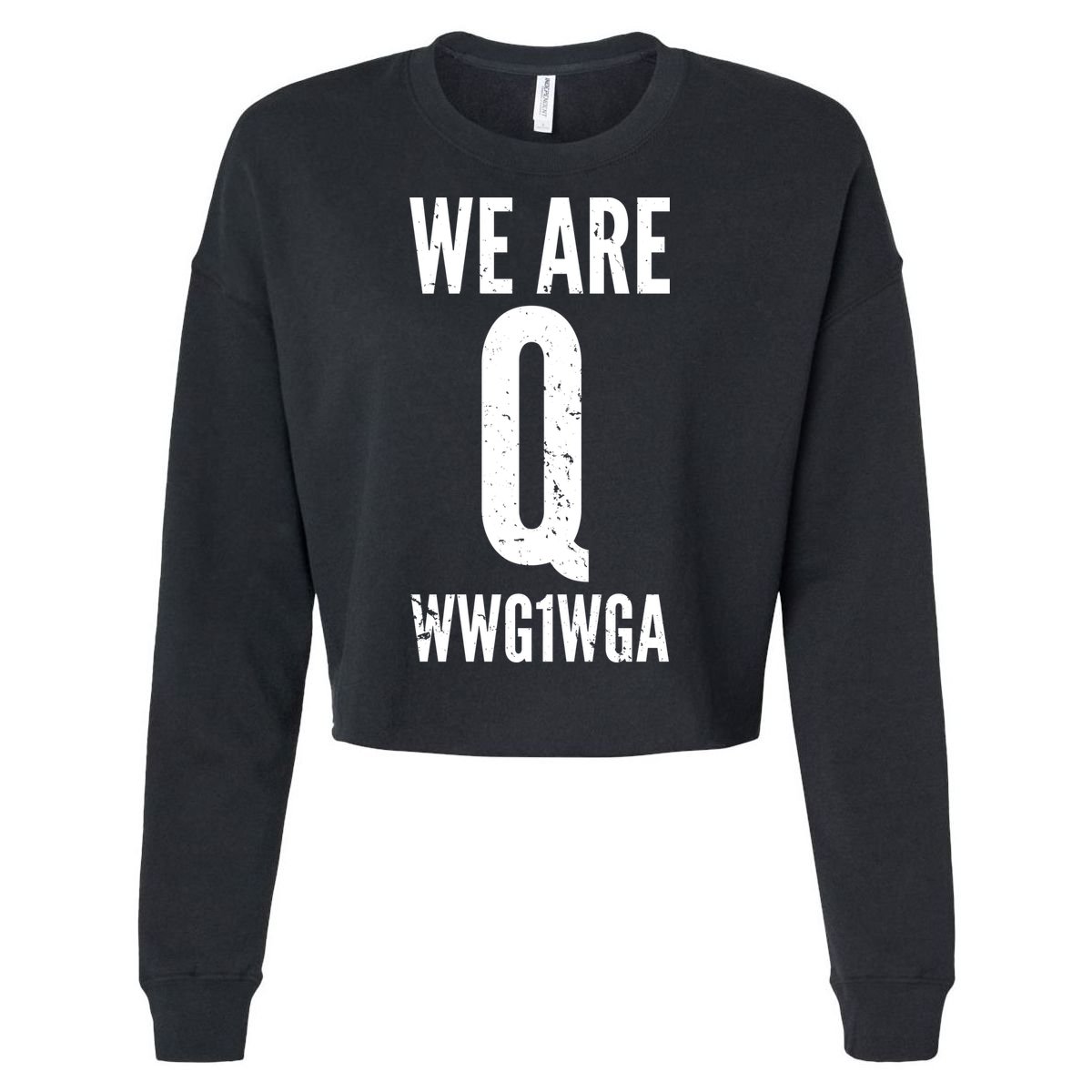 We Are Q Cropped Pullover Crew