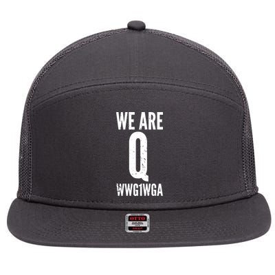 We Are Q 7 Panel Mesh Trucker Snapback Hat