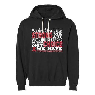 We Are Strong Stroke Awareness Garment-Dyed Fleece Hoodie