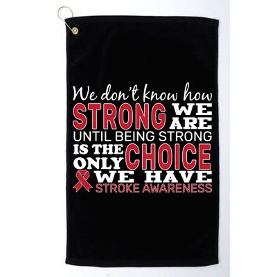 We Are Strong Stroke Awareness Golf Towel