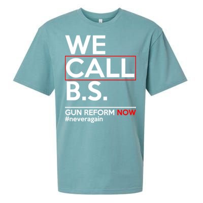 We Call B.S. Gun Reform Now #Neveragain Sueded Cloud Jersey T-Shirt