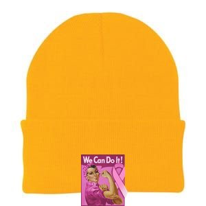 We Can Do It Fight Breast Cancer Knit Cap Winter Beanie