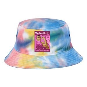 We Can Do It Fight Breast Cancer Tie Dye Newport Bucket Hat