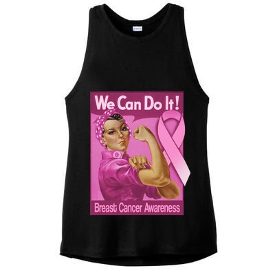 We Can Do It Fight Breast Cancer Ladies PosiCharge Tri-Blend Wicking Tank