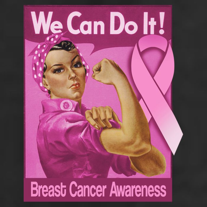 We Can Do It Fight Breast Cancer 7 Panel Mesh Trucker Snapback Hat