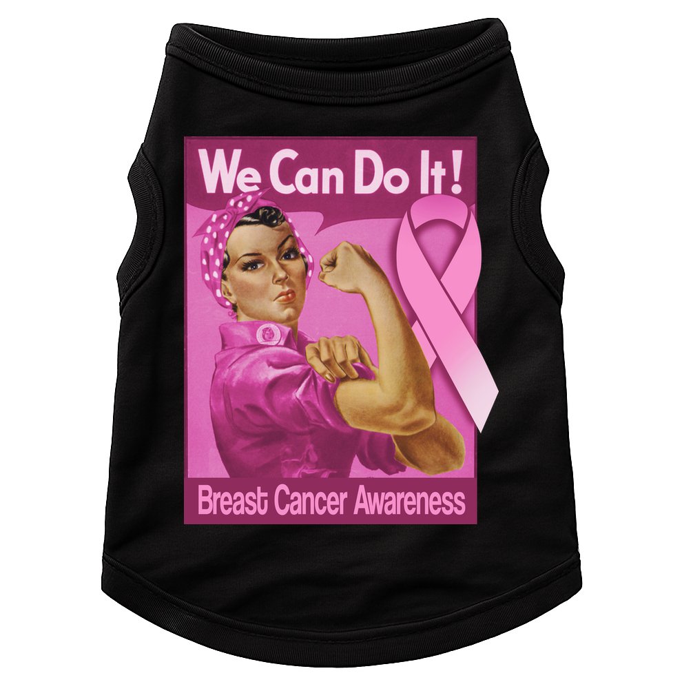 We Can Do It Fight Breast Cancer Doggie Tank